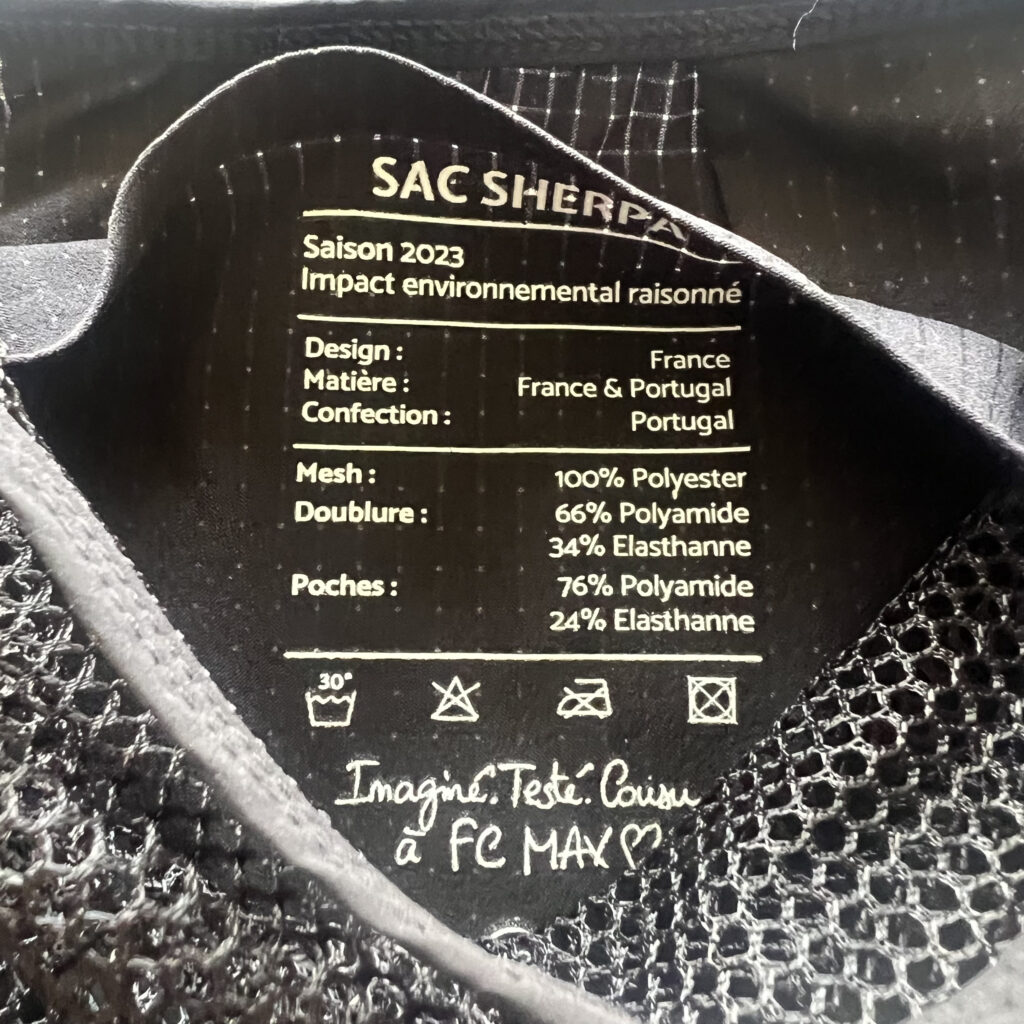 Étiquette du sac Sherpa de Wise